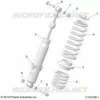 SUSPENSION, AMORTISSEUR ARRIERE