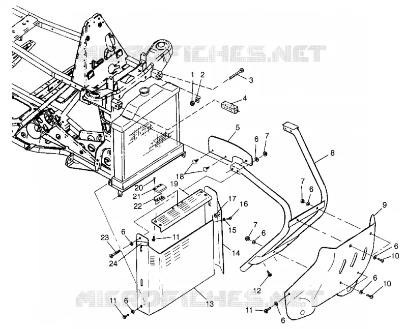 PARE CHOCS AVANT  Scrambler 500 W97BC50A (4943074307A007)