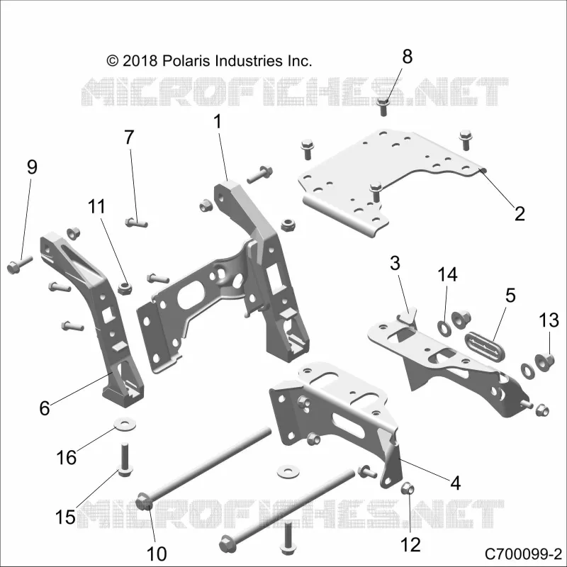 CHASSIS, MOUNTING, FRONT GEARCASE