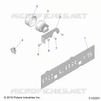 ELECTRICITE, FOG LAMP AND FRONT LICENSE BRACKET