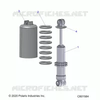 SUSPENSION, AMORTISSEUR AVANT TRACK
