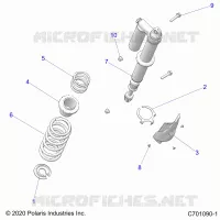 SUSPENSION, REAR SUPPORT AMORTISSEUR 