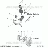 BRAKES, CALIPER AND MAITRE CYLINDRE ASM.