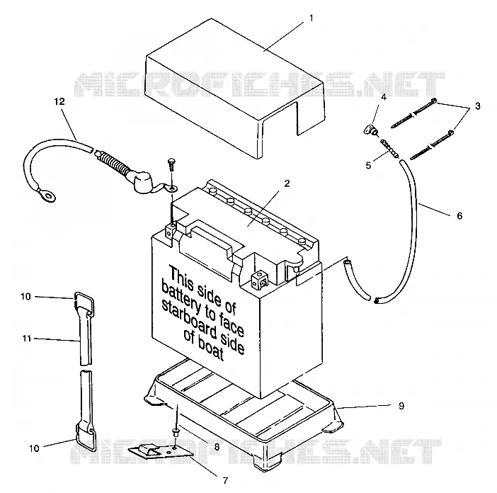 SUPPORT BATTERIE SLT 750 B944170 (4925942594015A)