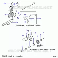 BRAKES, BRAKE LEVERS AND MAITRE CYLINDRES