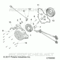 ENGINE, STATOR AND VOLANT MOTEUR