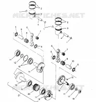 PISTON ET VILEBREQUIN  500 EFI 0952774, EFI SKS 0952574,   EFI SKS PT 09529 (4929052905C013)