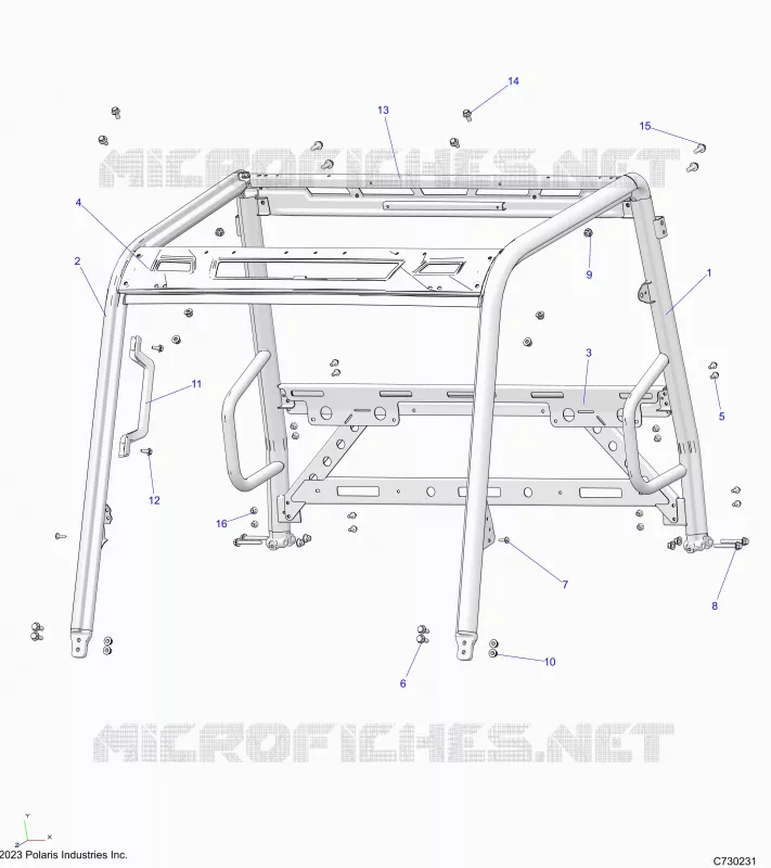 CHASSIS, CAB CADRE