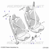 SIEGE BELT MOUNTING, FRONT, STANDARD