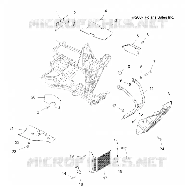 CHASSIS, FRONT PARE CHOCS