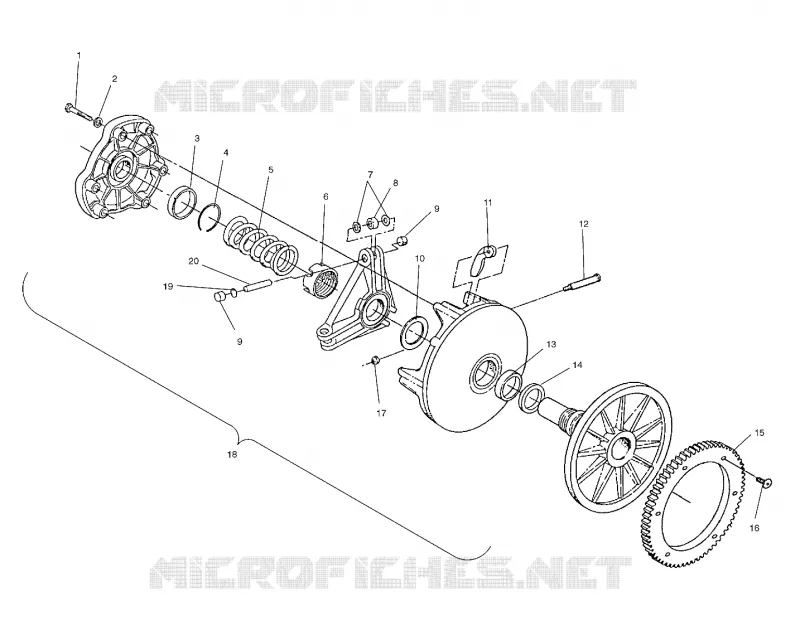 EMBRAYAGE DE TRANSMISSION (ELECTRIC START MODELS)