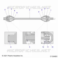 DRIVE TRAIN, HALF ARBRE DE TRANSMISSION ARRIERE
