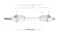 HALF ARBRE DE TRANSMISSION ARRIERE