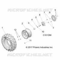 ROUES, FRONT TIRE AND BRAKE DISC