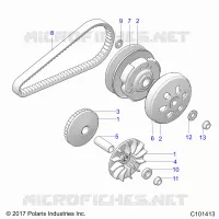 SYSTEME DE TRANSMISSION, PRIMARY CLUTCH