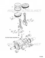 ENGINE, VILEBREQUIN AND PISTON