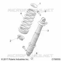 SUSPENSION, REAR SUPPORT AMORTISSEUR 