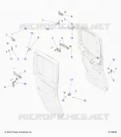 PORTES, REAR, MOUNTING