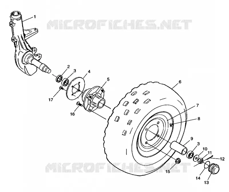 ROUE AVANT Trail Blazer W98BA25C (4945464546B002)