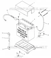 SUPPORT BATTERIE SLX 780 B964287 and Intl. SLX 780 I964287 (4937443744B006)