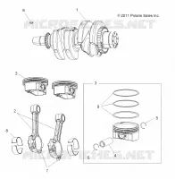 MOTEUR, VILEBREQUIN AND PISTON