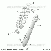SUSPENSION, REAR SUPPORT AMORTISSEUR 