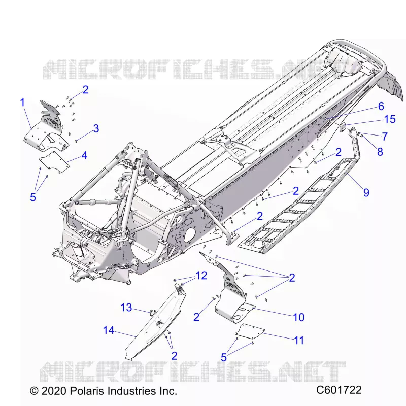 CHASSIS, PROTECTION D'EMBRAYAGE/FOOTRESTS/RUNNING BOARDS