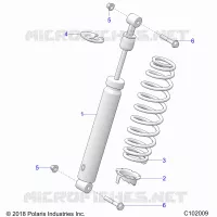 SUSPENSION, AMORTISSEUR AVANT