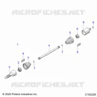 SYSTÃˆME DE TRANSMISSION, REAR DRIVE SHAFT