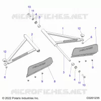 SUSPENSION, A-ARM AND SUPPORT MOUNTING