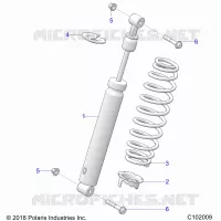 SUSPENSION, AMORTISSEUR AVANT
