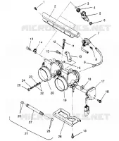 CORPS DE PAPILON ASSEMBLY  500 EFI 0952774, EFI SKS 0952574,   EFI SKS PT 0952 (4929052905C014)
