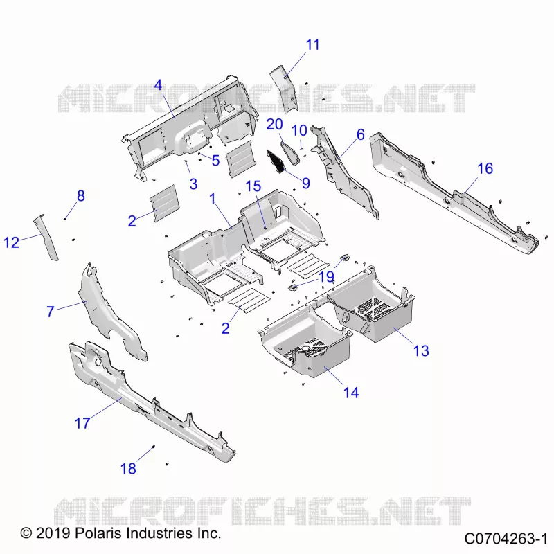 CARROSSERIE ARRIERE CLOSEOFF, FENDERS AND FLOOR