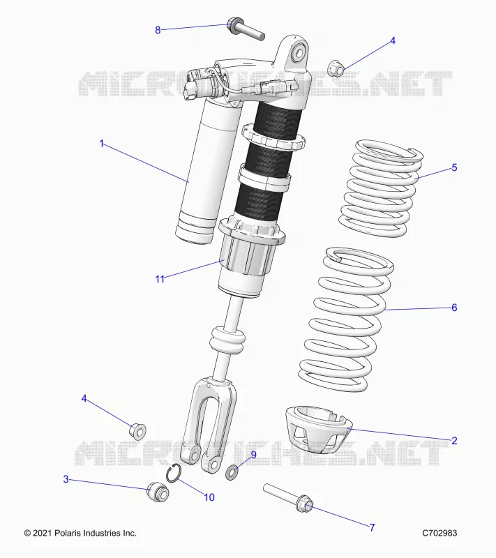 SUSPENSION, AMORTISSEUR AVANT MOUNTING, STANDARD/PREMIUM