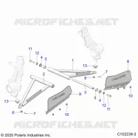 SUSPENSION, A-ARM AND SUPPORT MOUNTING