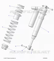 SUSPENSION, AMORTISSEUR AVANT MOUNTING, DELUXE