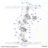 ENGINE, CRANKCASE AND VILEBREQUIN