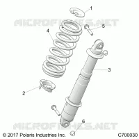 SUSPENSION, REAR SUPPORT AMORTISSEUR 