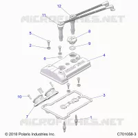 ENGINE, THROTTLE BODY AND COUVERCLE SOUPAPE