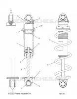 SUSPENSION, AMORTISSEUR AVANT TRACK (CLEAR COIL OVER)
