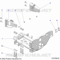 CHASSIS, MOUNTING, FRONT GEARCASE