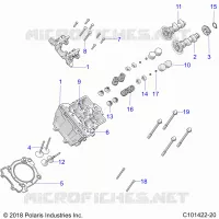 CYLINDRE HEAD, CAMS AND VALVES