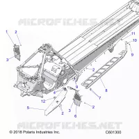CHASSIS, PROTECTION D'EMBRAYAGE, FOOTRESTS, AND RUNNING BOARDS