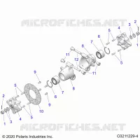 SUSPENSION ARRIERE HUBS, CARRIER AND BRAKE DISC