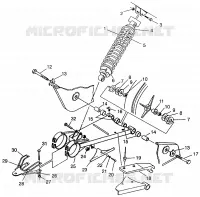 BRAS OSCILLANT ET AMORTISSEUR ARRIERE Magnum 4x4 W968144 and  Swedish Magnum 4x4 S968144 (4936053605B012)