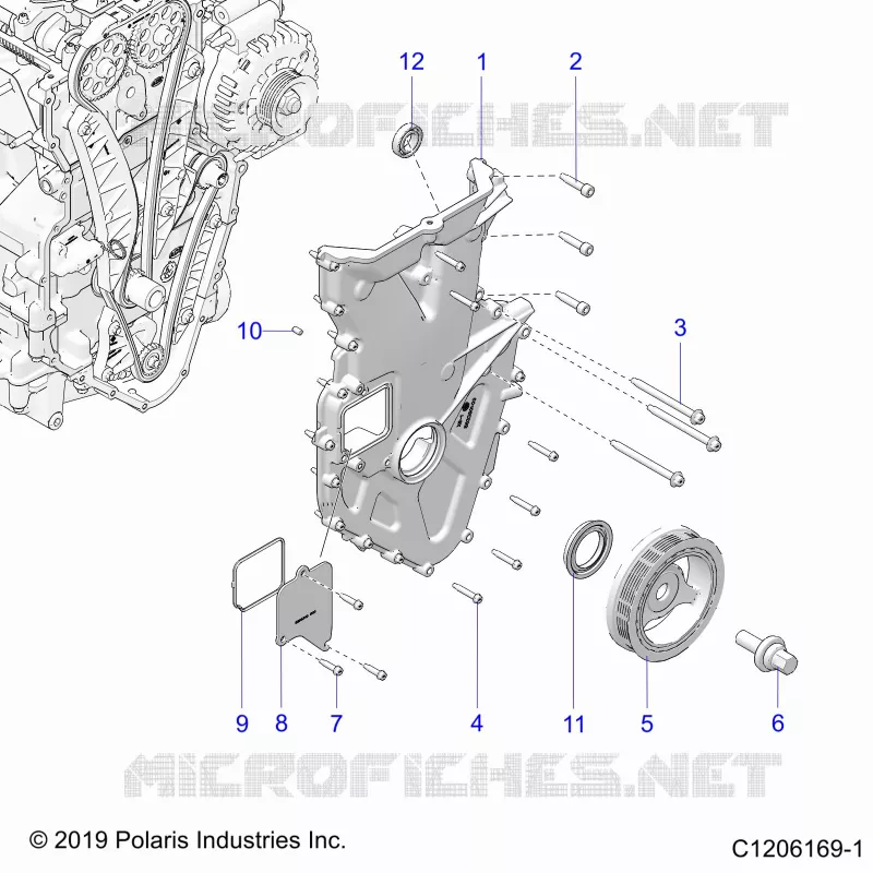 MOTEUR, FRONT COVER ASSEMBLY