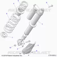 SUSPENSION, REAR SUPPORT AMORTISSEUR 