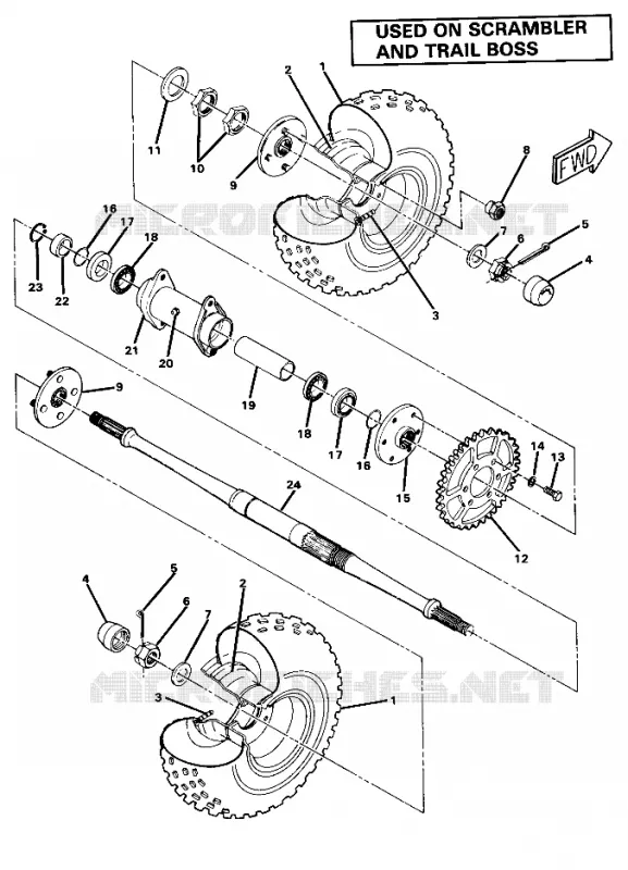 ROUE ARRIERE DRIVE ASSEMBLY (4911701170028A)