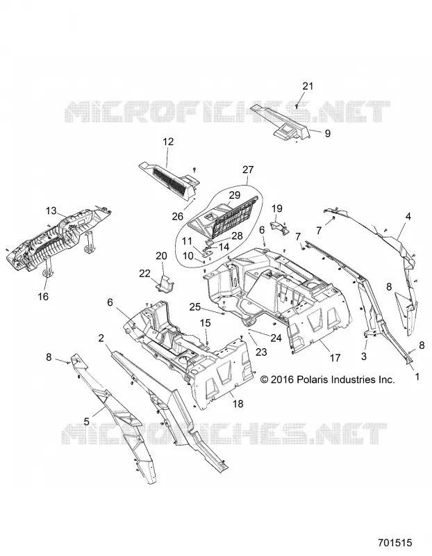 CARROSSERIE ARRIERE RACK AND FENDERS