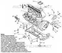 SUPPORT MOTEUR SLX 780 B964287 and  Intl. SLX 780 I964287 (4937443744B001)